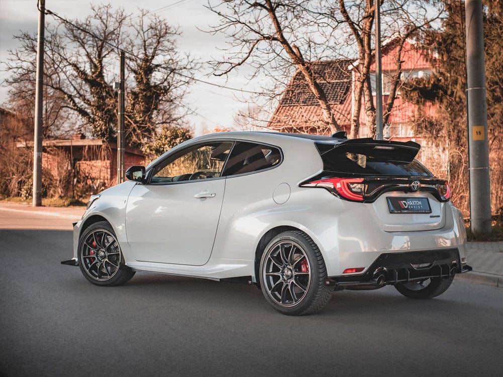 Maxton Design Black-Red + Gloss Flaps Racing Durability Side Skirts Diffusers (+flaps) Toyota GR Yaris MK4 2020- Maxton Design SR