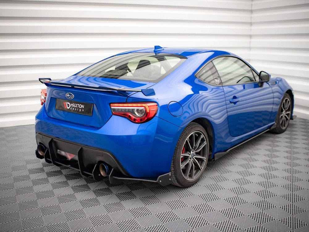 Maxton Design Black-Red + Gloss Flaps Street PRO Side Skirts Diffusers (+flaps) Subaru BRZ MK1 Facelift 2017-2020 Maxton Design SR