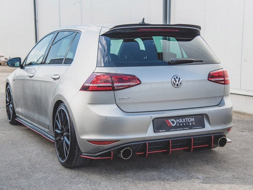 Maxton Design Black-Red Maxton Racing Rear Diffuser V.1 VW Golf Mk7 GTI Maxton Design SR