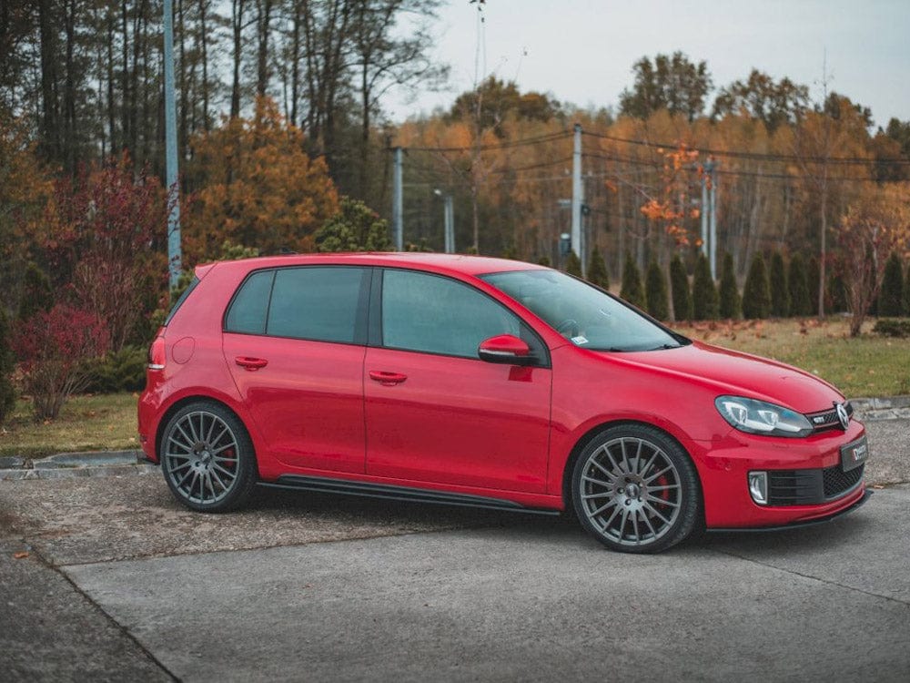 Maxton Design Black-Red Racing Durability Side Skirts Diffusers VW Golf GTI MK6 2008-2012 Maxton Design SR