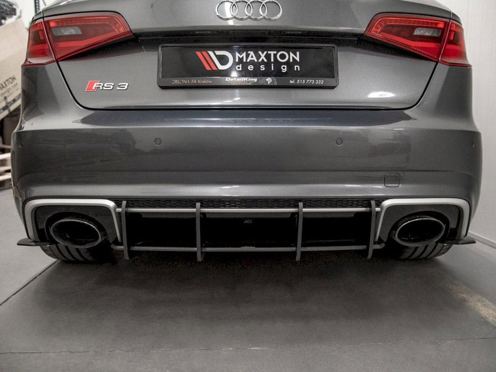 Maxton Design Black-Red Rear Diffuser V1 Audi RS3 8V Sportback 2015-2016 Maxton Design SR