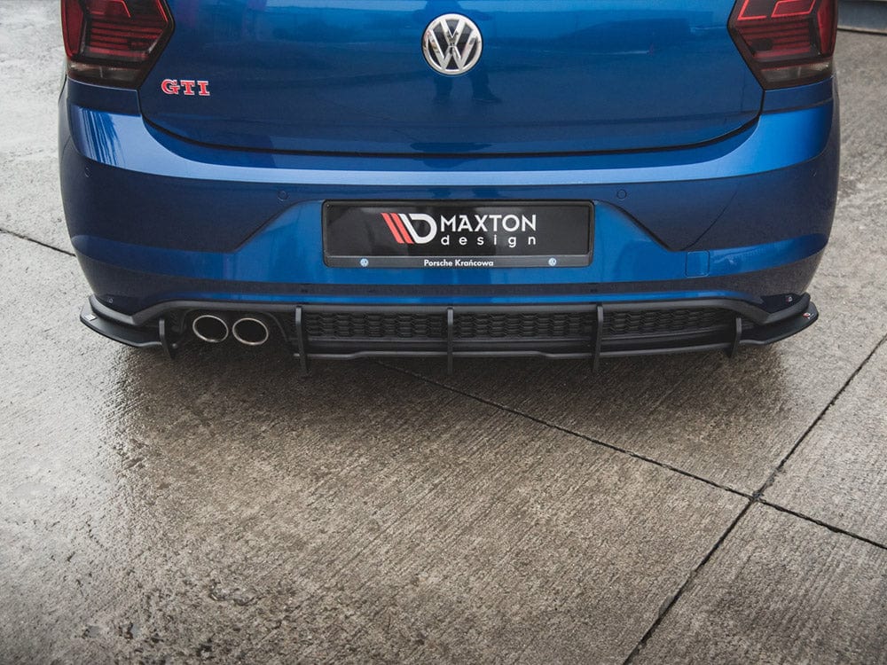Maxton Design Black-Red Rear Valance VW Polo GTI MK6 2017-2021 Maxton Design SR
