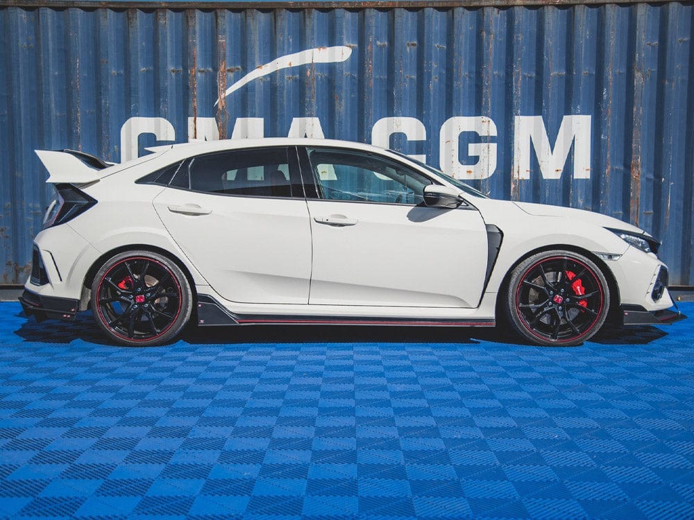 Maxton Design Black-Red Side Skirts Diffusers Honda Civic X Type-r 2017 - UP Maxton Design SR