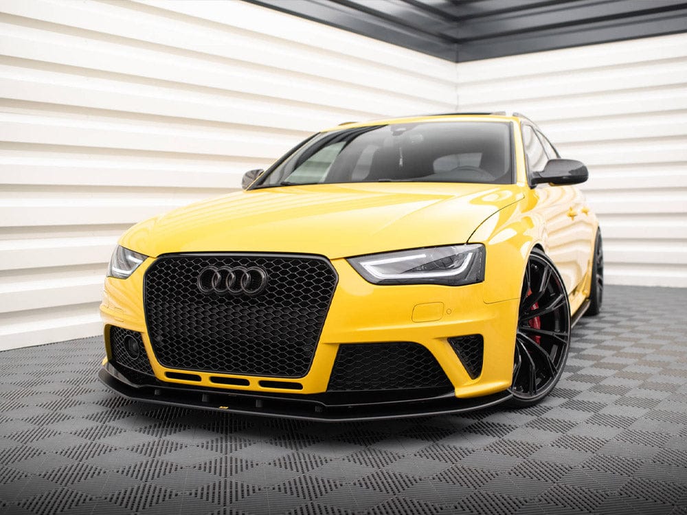 Maxton Design Black-Red Street PRO Front Splitter Audi RS4 B8 Maxton Design SR