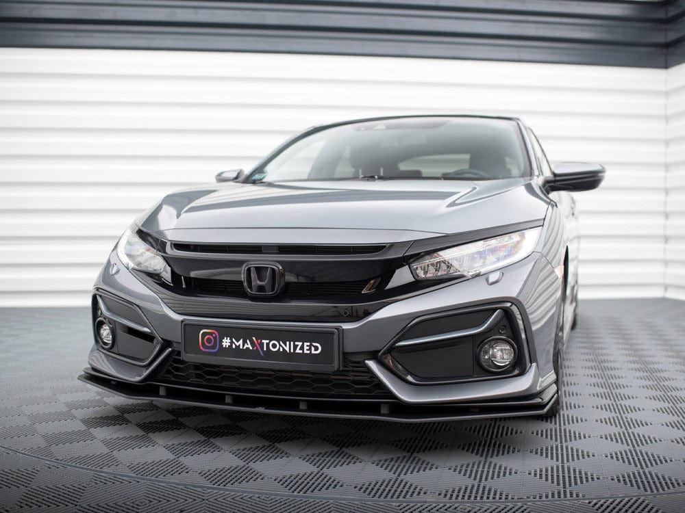 Maxton Design Black-Red Street PRO Front Splitter Honda Civic Sport Mk 10 Maxton Design SR