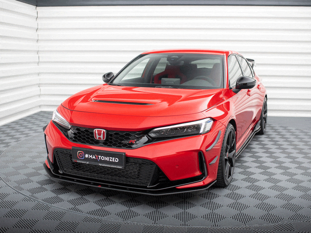 Maxton Design Black-Red Street PRO Front Splitter Honda Civic Type-R Mk 11 Maxton Design SR