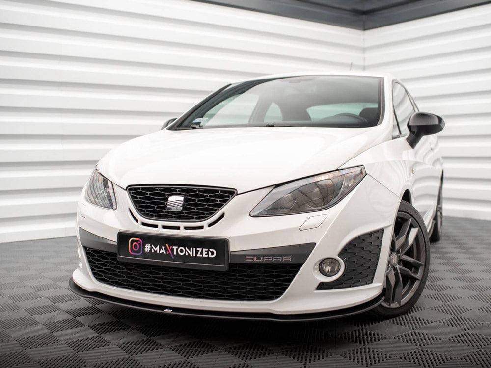 Maxton Design Black-Red Street PRO Front Splitter Seat Ibiza Cupra Sport Coupe Mk4 Maxton Design SR