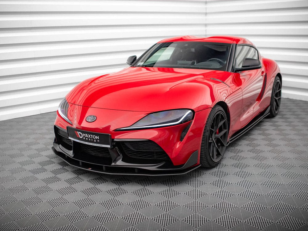 Maxton Design Black-Red Street PRO Front Splitter Toyota Supra MK5 2019- Maxton Design SR