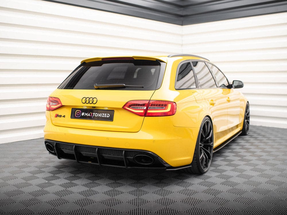Maxton Design Black-Red Street PRO Rear Diffuser Audi RS4 B8 Maxton Design SR