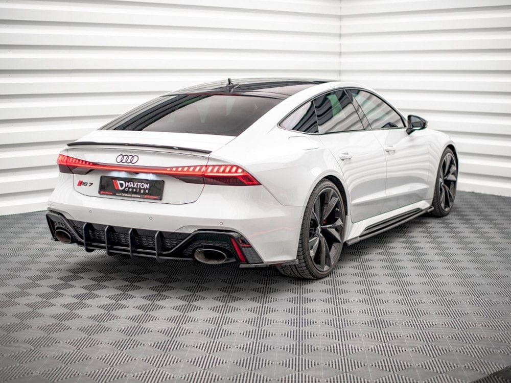 Maxton Design Black-Red Street PRO Rear Diffuser Audi RS7 C8 / RS6 C8 Maxton Design SR