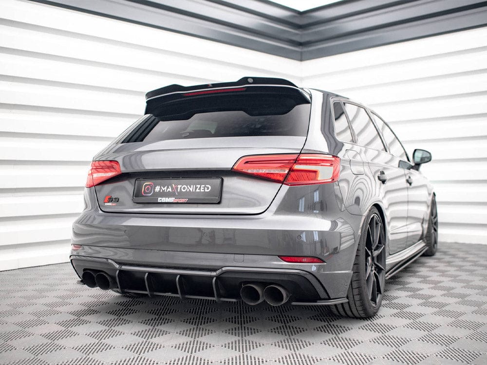Maxton Design Black-Red Street PRO Rear Diffuser Audi S3 Sportback 8V Facelift Maxton Design SR