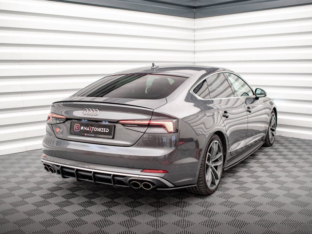 Maxton Design Black-Red Street PRO Rear Diffuser Audi S5 Coupe / Sportback F5 Maxton Design SR