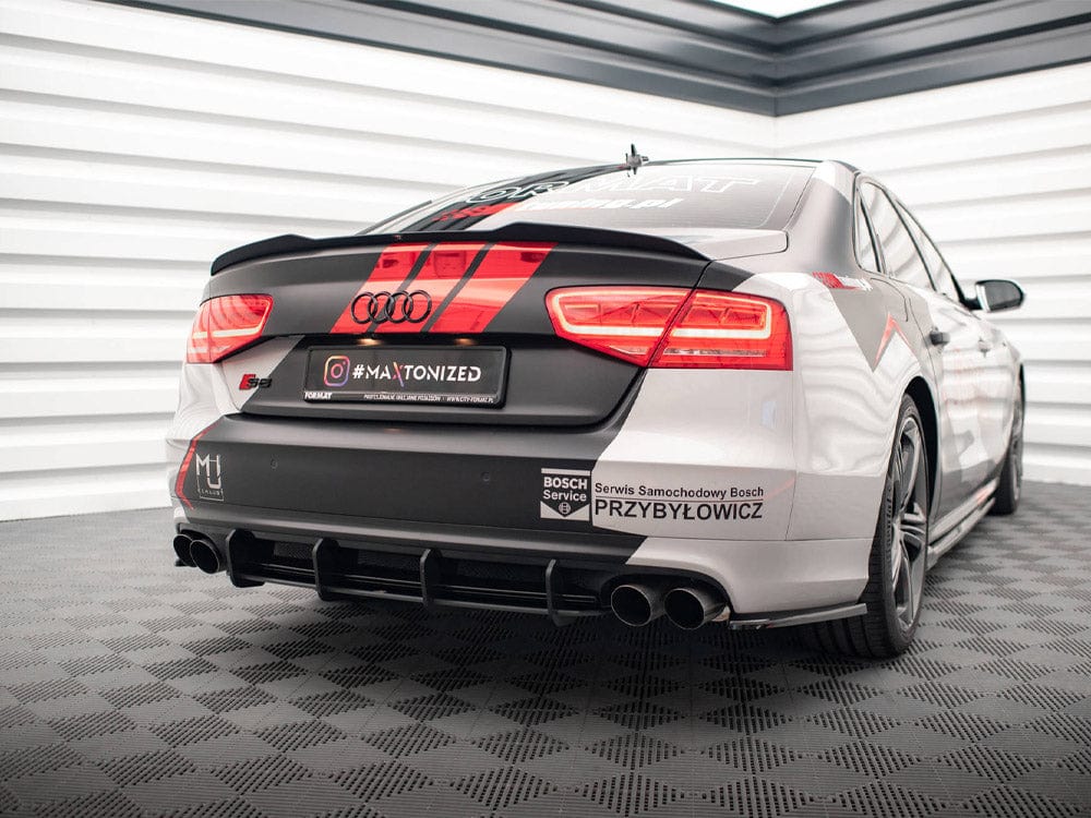 Maxton Design Black-Red Street Pro Rear Diffuser Audi S8 D4 Maxton Design SR