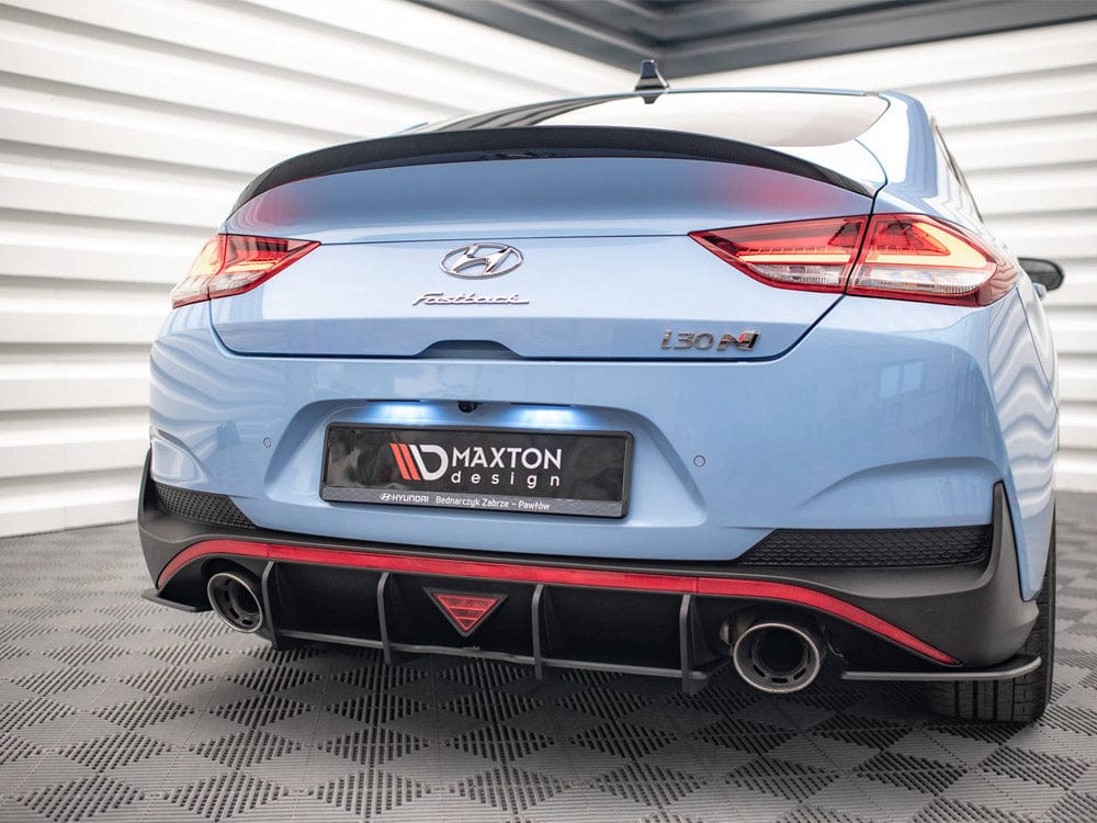 Maxton Design Black-Red Street Pro Rear Diffuser Hyundai I30 N Fastback Mk3 Facelift Maxton Design SR