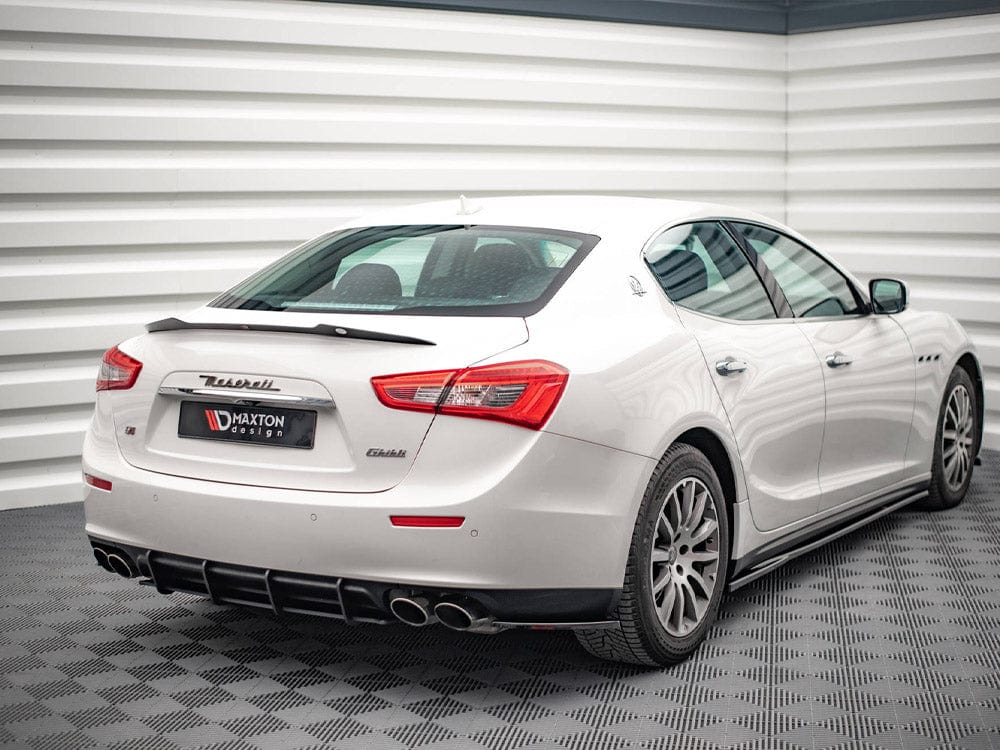 Maxton Design Black-Red Street PRO Rear Diffuser Maserati Ghibli MK3 2013- Maxton Design SR