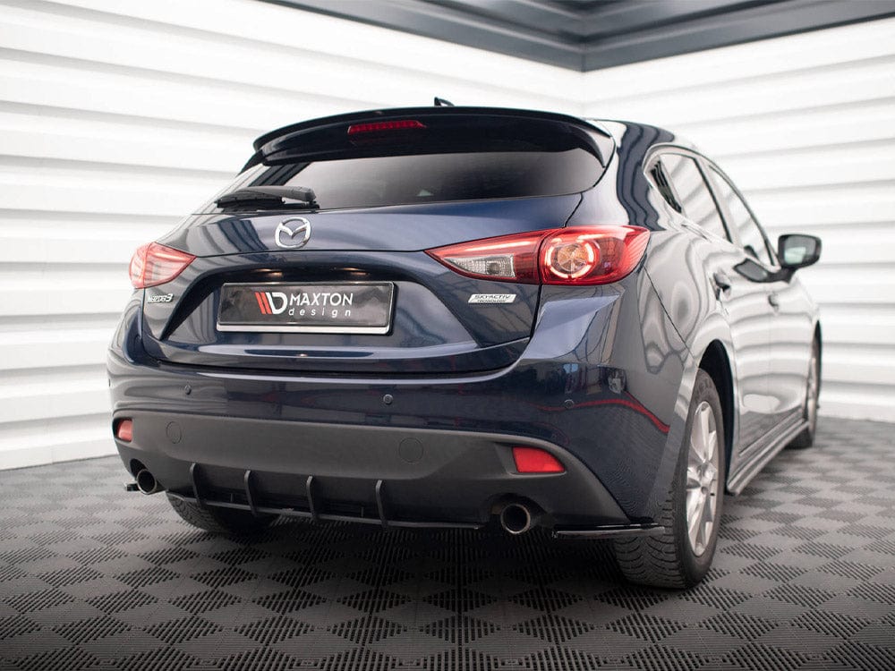 Maxton Design Black-Red Street PRO Rear Diffuser Mazda 3 Mk3 Maxton Design SR
