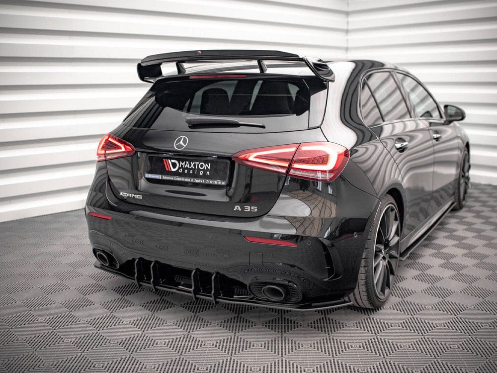 Maxton Design Black-Red Street PRO Rear Diffuser Mercedes A35 AMG Hatchback Aero Pack W177 Maxton Design SR