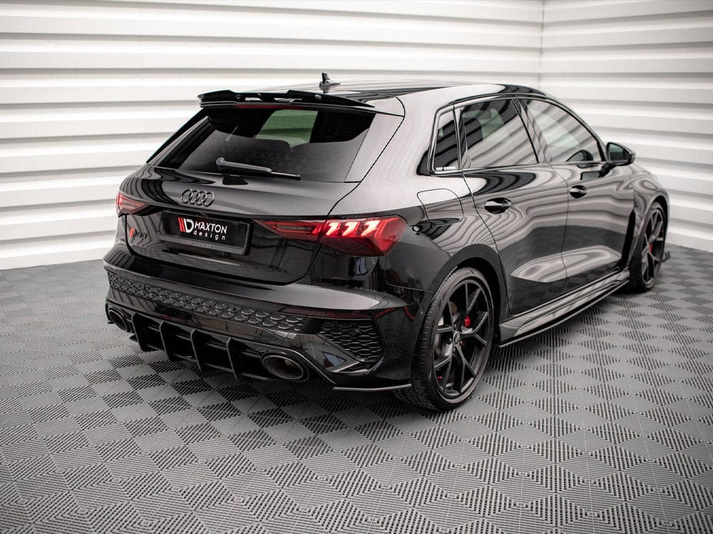 Maxton Design Black-Red Street PRO Rear Side Splitters Audi RS3 Sportback 8Y Maxton Design SR