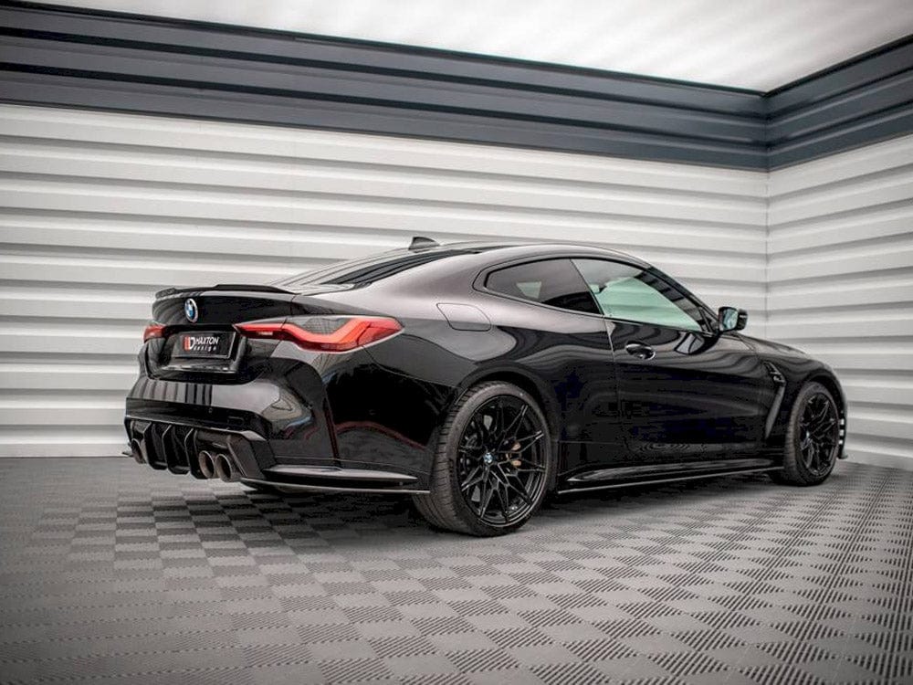 Maxton Design Black-Red Street PRO Rear Side Splitters Bmw M4 G82 2021- Maxton Design SR