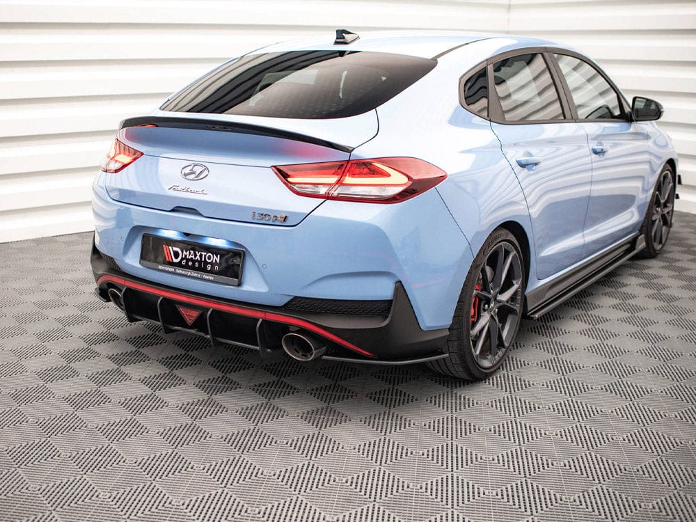 Maxton Design Black-Red Street Pro Rear Side Splitters Hyundai I30 N Fastback Mk3 Facelift Maxton Design SR