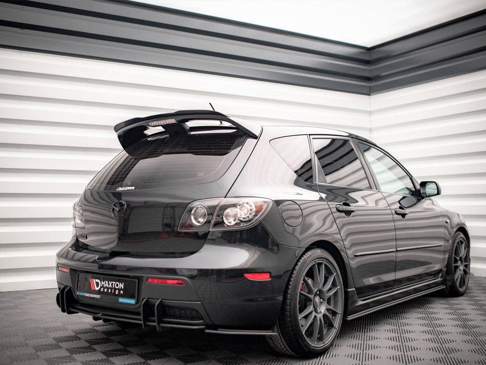 Maxton Design Black-Red Street PRO Rear Side Splitters Mazda 3 MPS MK1 2006-2008 Maxton Design SR