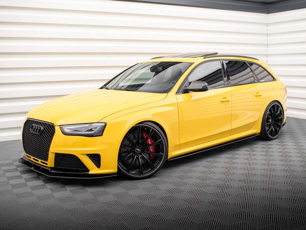 Maxton Design Black-Red Street PRO Side Skirts Diffusers Audi RS4 B8 Maxton Design SR