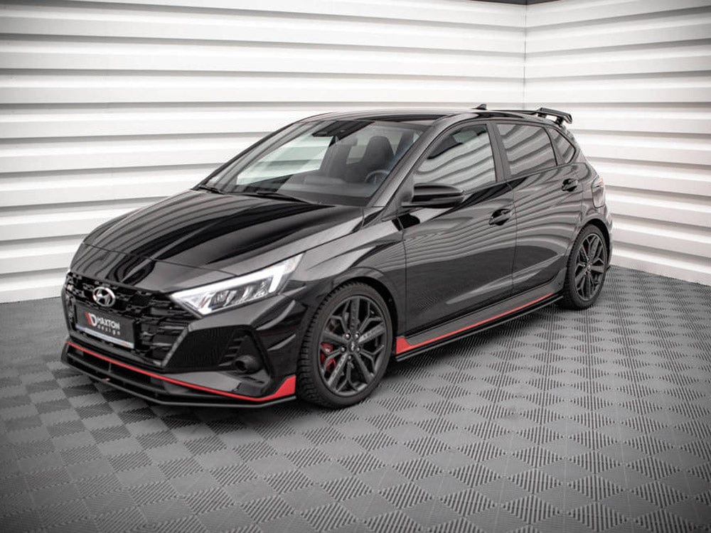 Maxton Design Black-Red Street PRO Side Skirts Diffusers Hyundai I20 N MK3 2020- Maxton Design SR