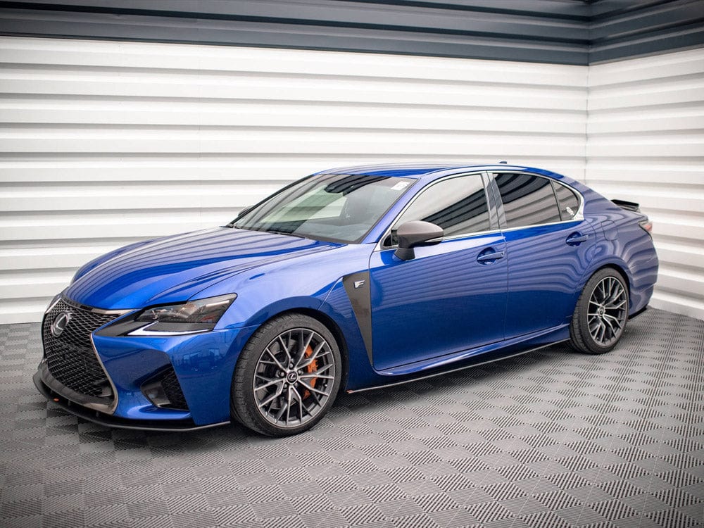 Maxton Design Black-Red Street PRO Side Skirts Diffusers Lexus GS F Mk4 Facelift Maxton Design SR