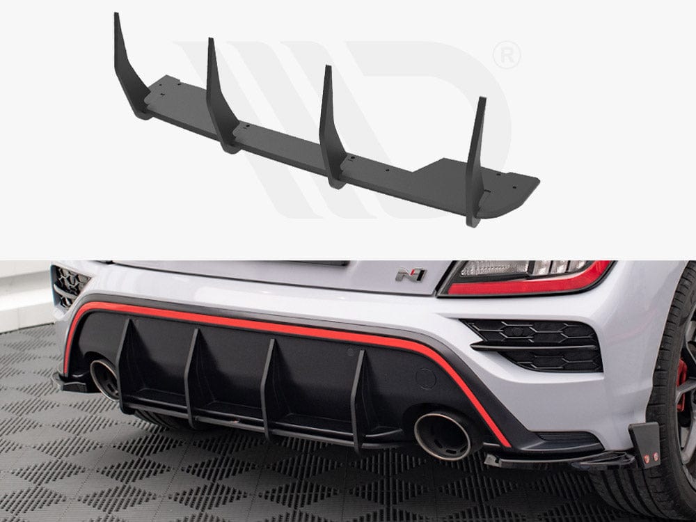 Maxton Design Black Street PRO Rear Diffuser Hyundai Kona N Mk1 Maxton Design SR