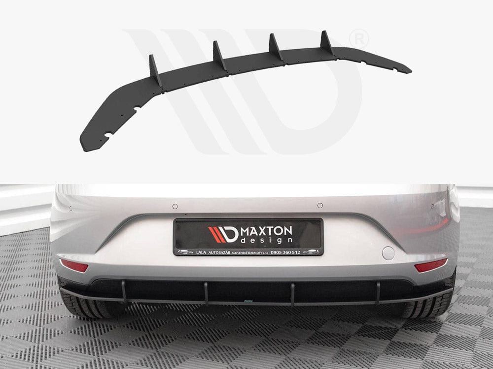 Maxton Design Black Street PRO Rear Diffuser Seat Leon Hatchback Mk3 2012-2016 Maxton Design SR