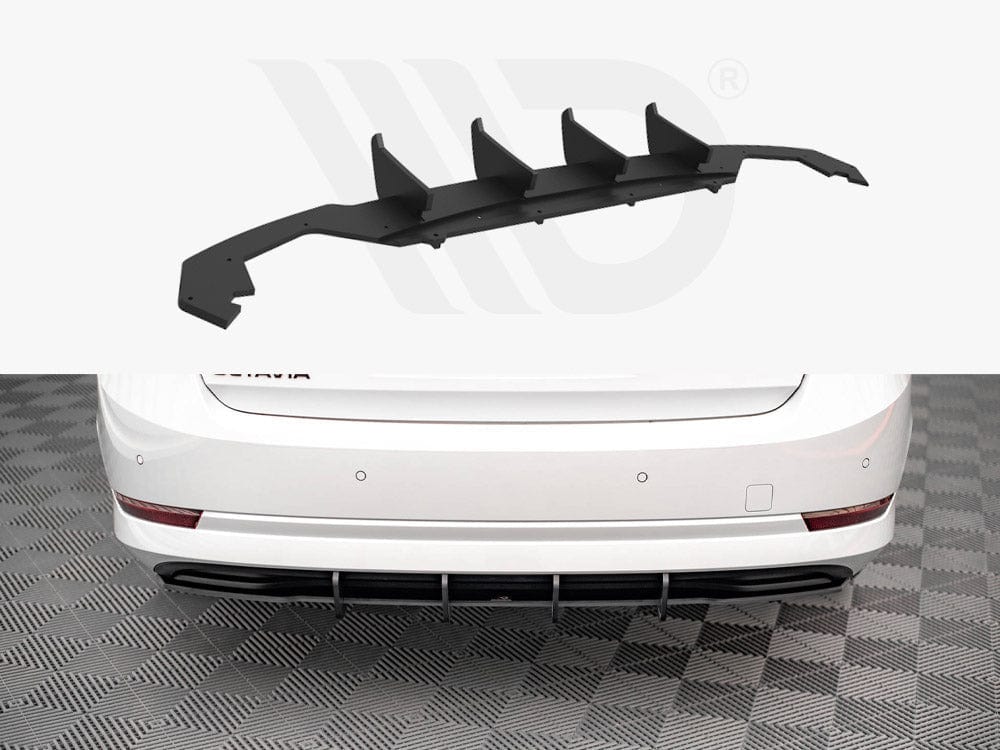 Maxton Design Black Street PRO Rear Diffuser Skoda Octavia Mk4 Maxton Design SR