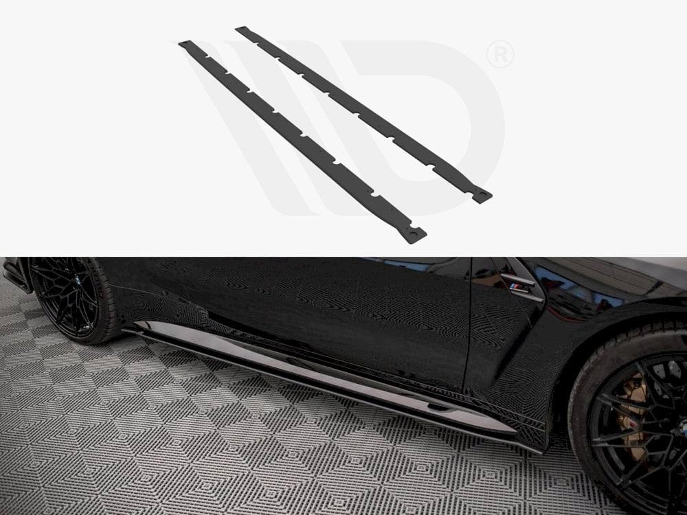 Maxton Design Black Street PRO Side Skirts Diffusers Bmw M4 G82 2021- Maxton Design SR