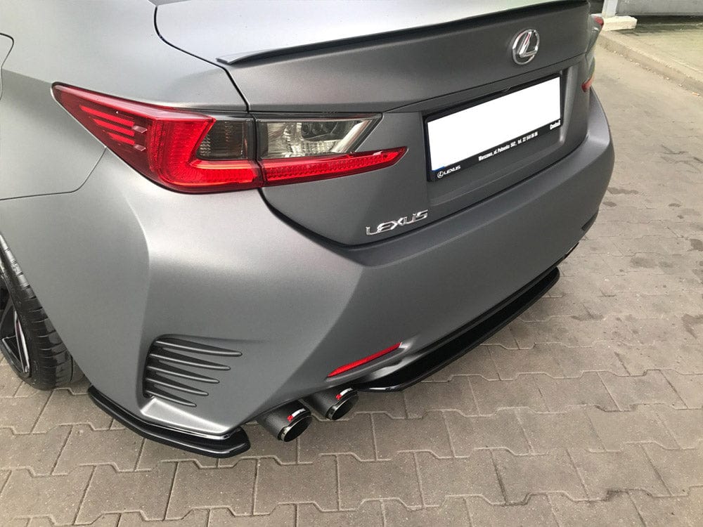 Maxton Design Carbon Look Central Rear Splitter (Without Vertical Bars) Lexus RC 2014-UP Maxton Design SR