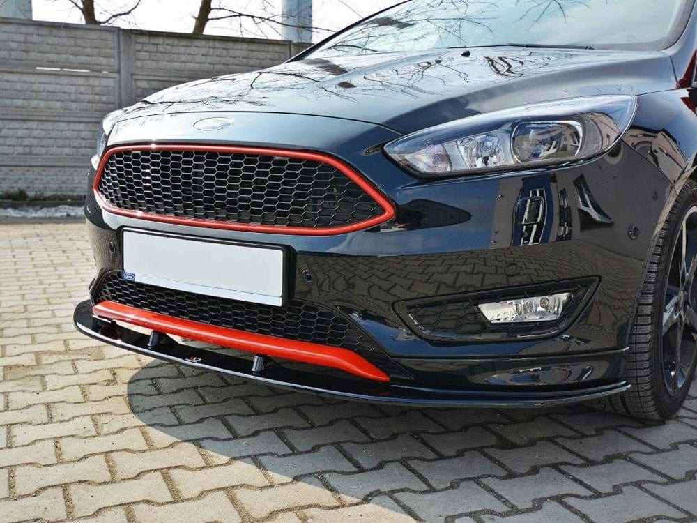 Maxton Design Carbon Look Front Splitter V.1 Ford Focus 3 St-line (Facelift) 2015-2018 Maxton Design SR