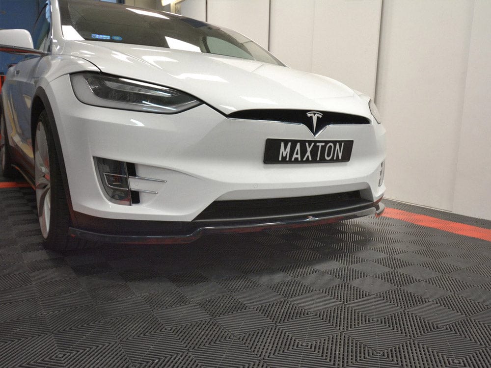 Maxton Design Carbon Look Front Splitter V.1 Tesla Model X 2015- Maxton Design SR