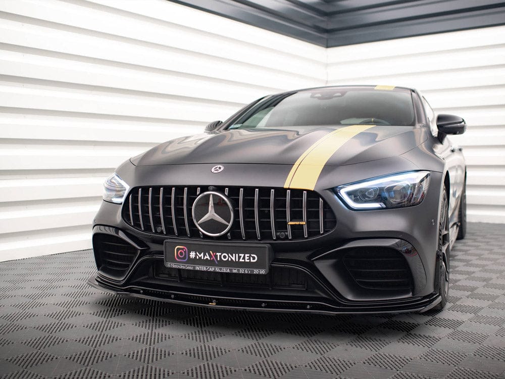 Maxton Design Carbon Look Front Splitter V.2 Mercedes AMG GT 63S 4-door Coupe Aero Maxton Design SR