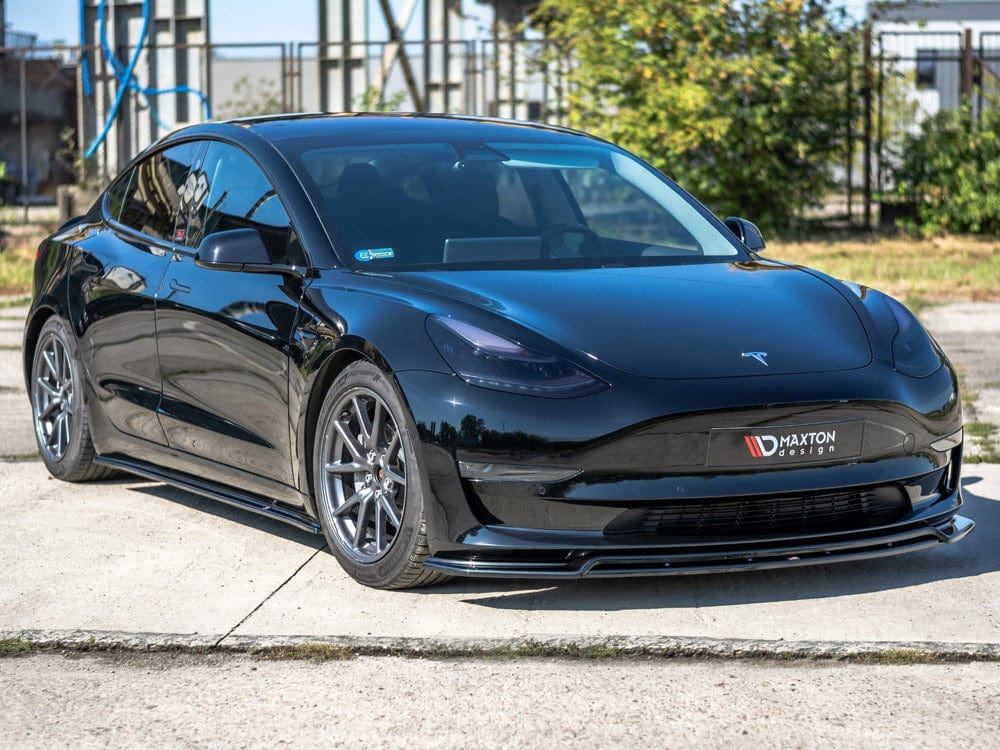 Maxton Design Carbon Look Front Splitter V.2 Tesla Model 3 2017- Maxton Design SR