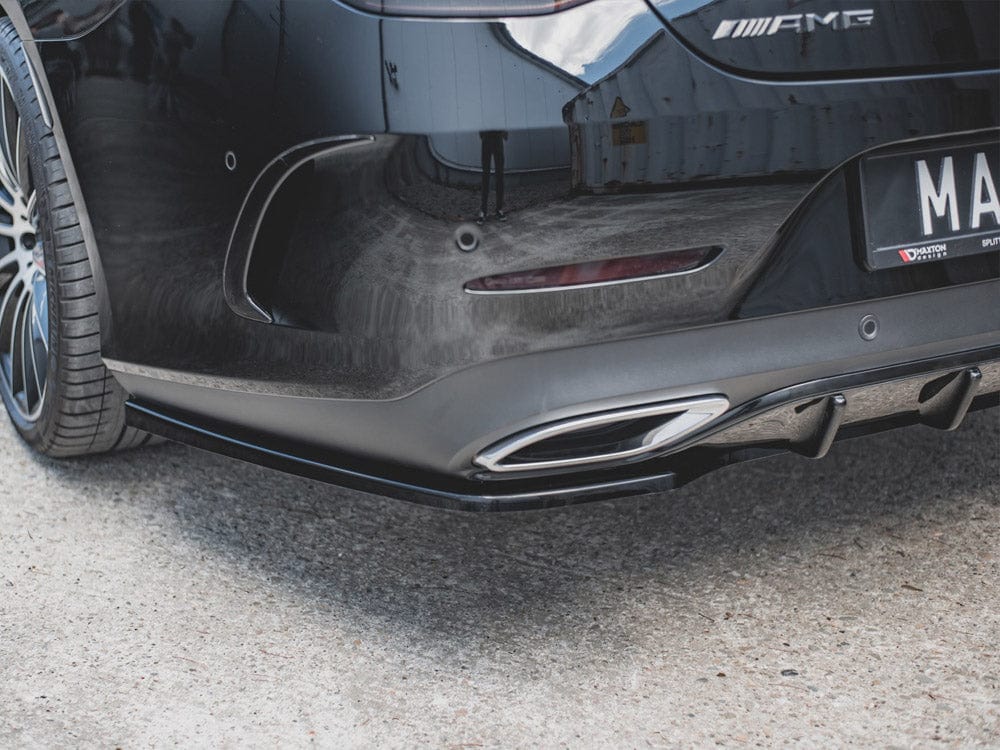 Maxton Design Carbon Look / No Central Rear Splitter Mercedes-benz CLS AMG Line C257 2018-2021 Maxton Design SR