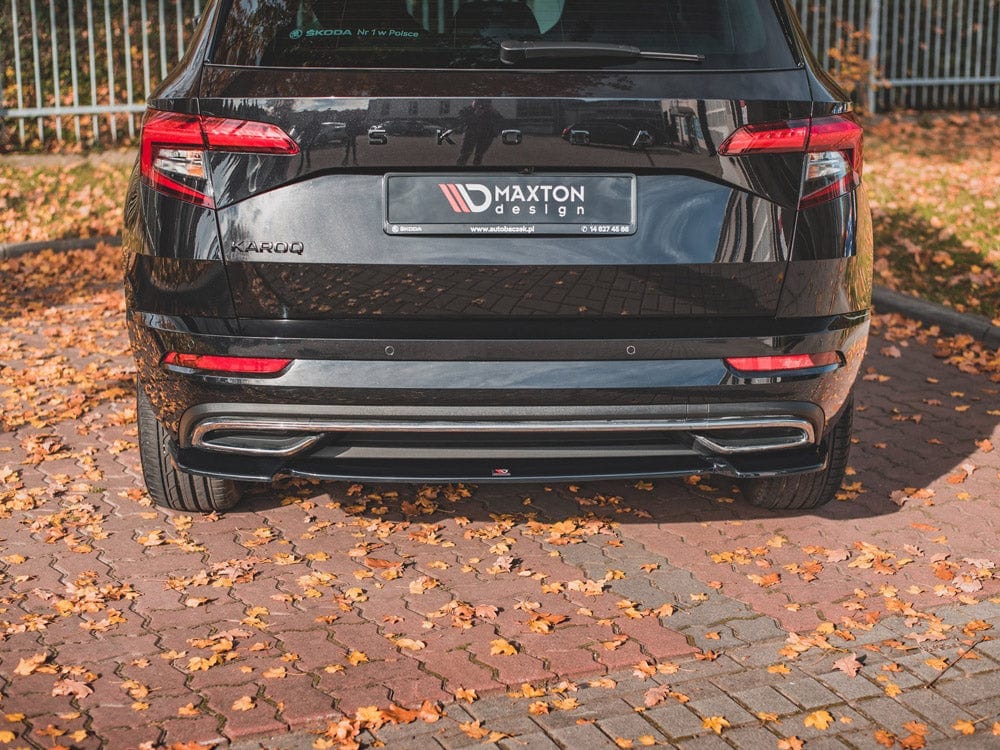 Maxton Design Carbon Look / No Central Rear Splitter Skoda Karoq Sportline Maxton Design SR
