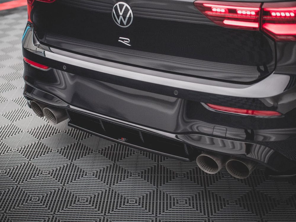Maxton Design Carbon Look / No Central Rear Splitter VW Golf R MK8 2020- Maxton Design SR