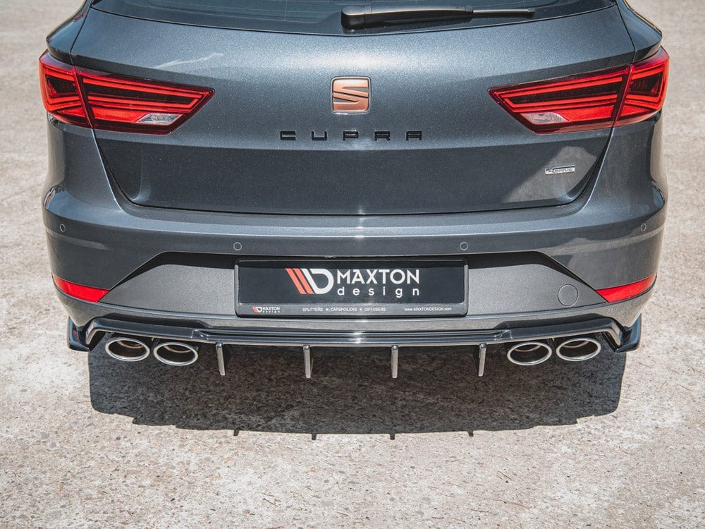 Maxton Design Carbon Look / No Rear Side Splitters V.2 Seat Leon Cupra MK3 Facelift Estate 2017-2019 Maxton Design SR