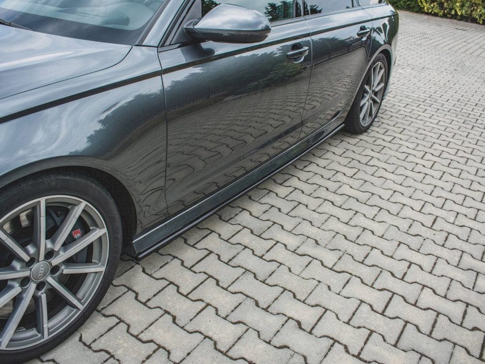 Maxton Design Carbon Look / No Side Skirt Diffusers Audi S6/ A6 S-Line C7 Facelift Maxton Design SR