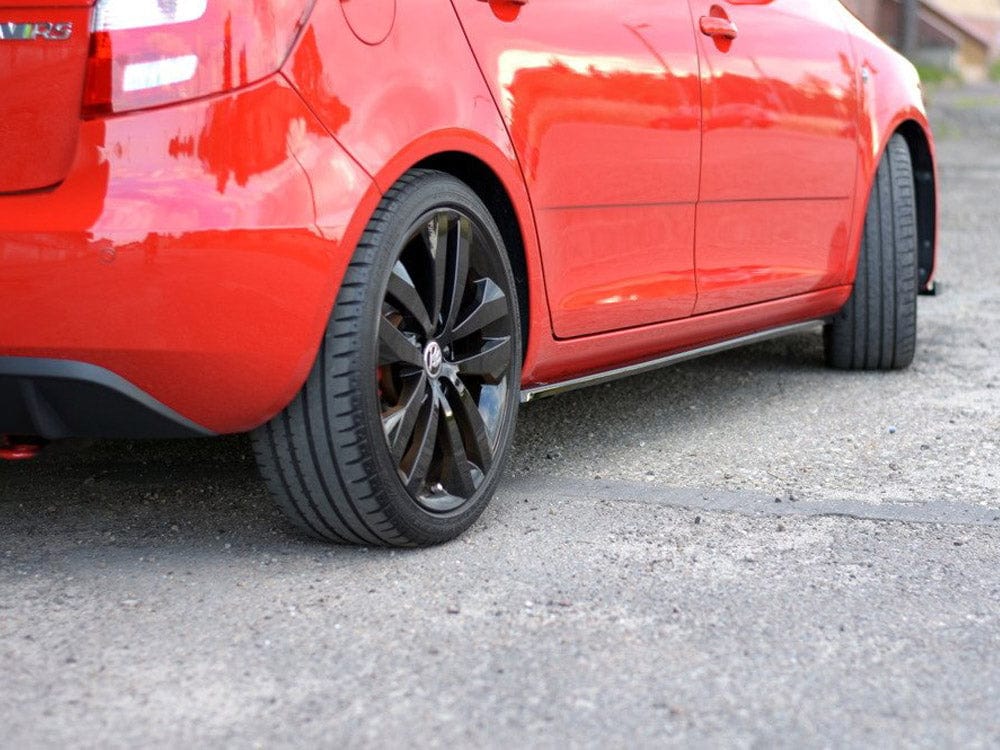 Maxton Design Carbon Look / No Side Skirts Diffusers Skoda Fabia MK2 RS 2010-2014 Maxton Design SR