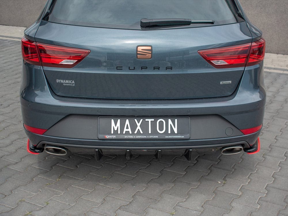 Maxton Design Carbon Look Rear Diffuser Seat Leon MK3 Cupra ST 2017- Maxton Design SR