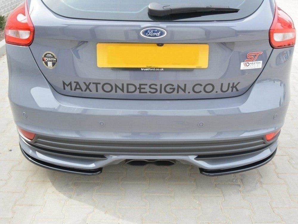 Maxton Design Carbon Look / White Rear Side Splitters Ford Focus ST Mk3 FL Maxton Design SR