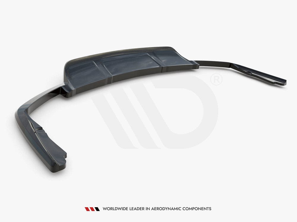 Maxton Design Carbon Look / Yellow Central Rear Splitter (Vertical Bars) Maserati Levante Mk1 Maxton Design SR