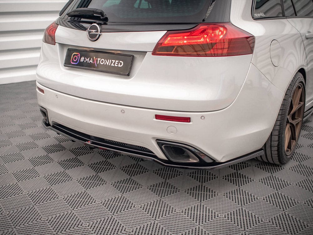 Maxton Design Carbon Look / Yellow Central Rear Splitter (Vertical Bars) Opel / Vauxhall Insignia OPC Mk1 Maxton Design SR