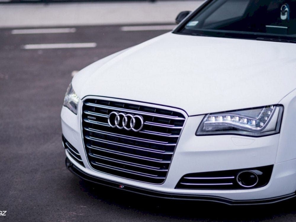 Maxton Design Carbon Look / Yellow Front Splitter Audi A8 D4 2009-2013 Maxton Design SR