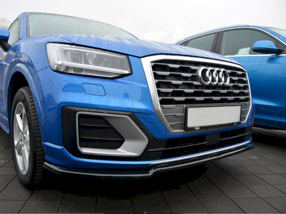 Maxton Design Carbon Look / Yellow Front Splitter V.1 Audi Q2 Mk1 Sport Maxton Design SR