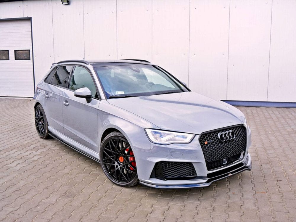 Maxton Design Carbon Look / Yellow Front Splitter V.1 Audi RS3 8VA Sportback Pre-facelift 2015-2016 Maxton Design SR
